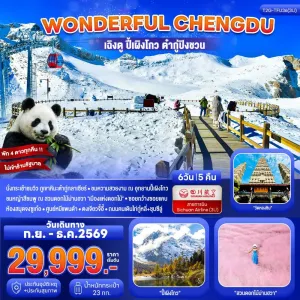 ทัวร์จีน เฉิงตู ปี้เผิงโกว ต๋ากู่ปิงชวน 6วัน 5คืน บิน 3U