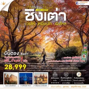 ทัวร์จีน ชิงเต่า เว่ยไห่ เหยียนไถ เผิงไหล หาดไซเบอร์ No.3 โรงงานเบียร์ชิงเต่า 6วัน 4คืน บิน SC