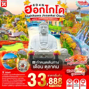 ทัวร์ญี่ปุ่น ฮอกไกโด ใบไม้เปลี่ยนสี (ซุปตาร์ ฮอกไกโดชิลจัด วิวชัดทุกเฟรม) 6วัน 4คืน บิน XJ