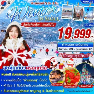 ทัวร์เกาหลี โซล สกีรีสอร์ท โซลทาวเวอร์ เมียงดง 5วัน 3คืน บิน ZE
