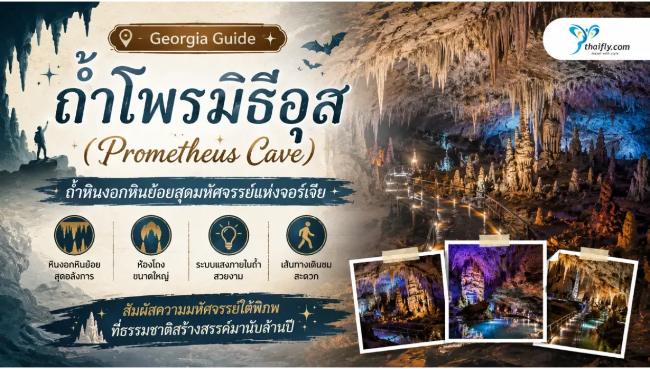 ถ้ำโพรมีธีอุส (Prometheus Cave) ถ้ำหินงอกหินย้อยสุดอลังการแห่งจอร์เจีย