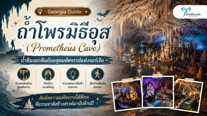 ถ้ำโพรมีธีอุส (Prometheus Cave) ถ้ำหินงอกหินย้อยสุดอลังการแห่งจอร์เจีย