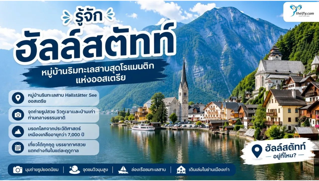 ฮัลล์สตัทท์ อยู่ที่ไหน? รู้จักหมู่บ้านริมทะเลสาบที่มีเสน่ห์ทุกฤดู