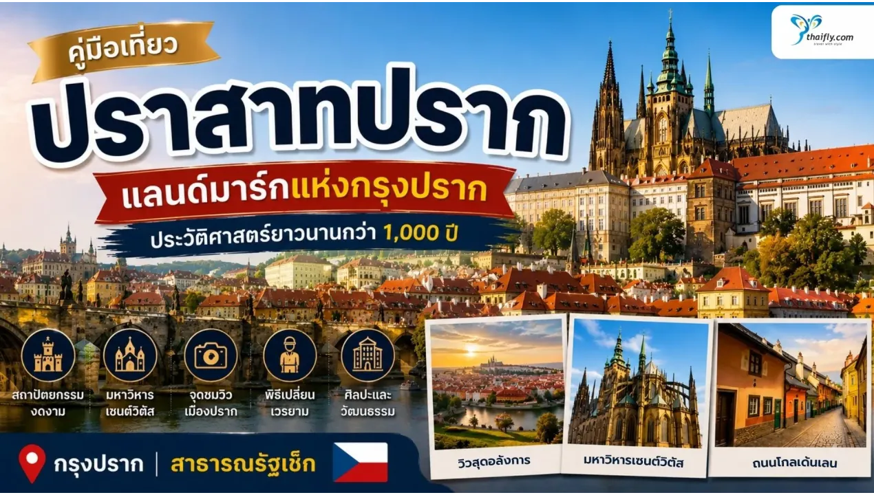 ปราสาทปราก แลนด์มาร์กแห่งกรุงปรากที่เต็มไปด้วยประวัติศาสตร์และวิวเมืองสุดประทับใจ
