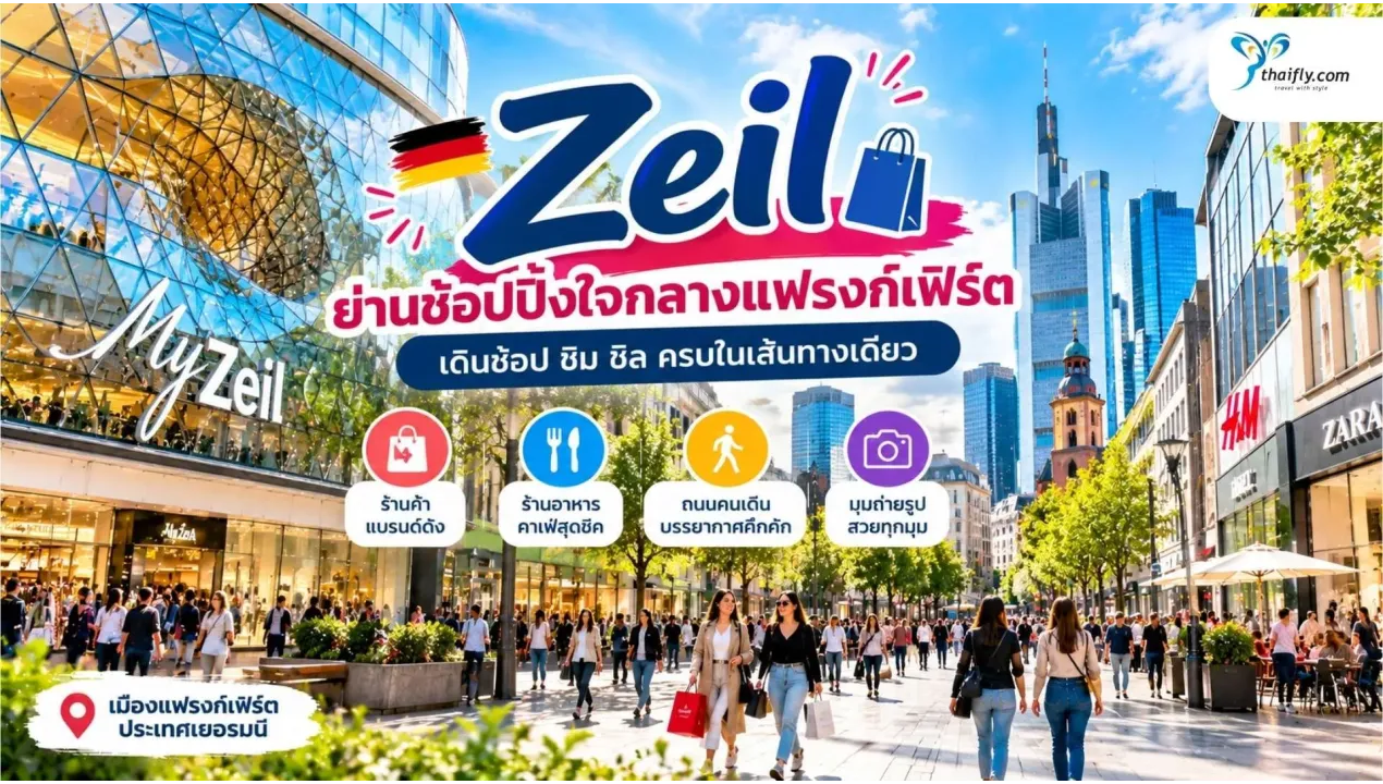 ถนน Zeil แฟรงก์เฟิร์ต เดินช้อปปิ้งใจกลางเมือง มีอะไรน่าสนใจ?