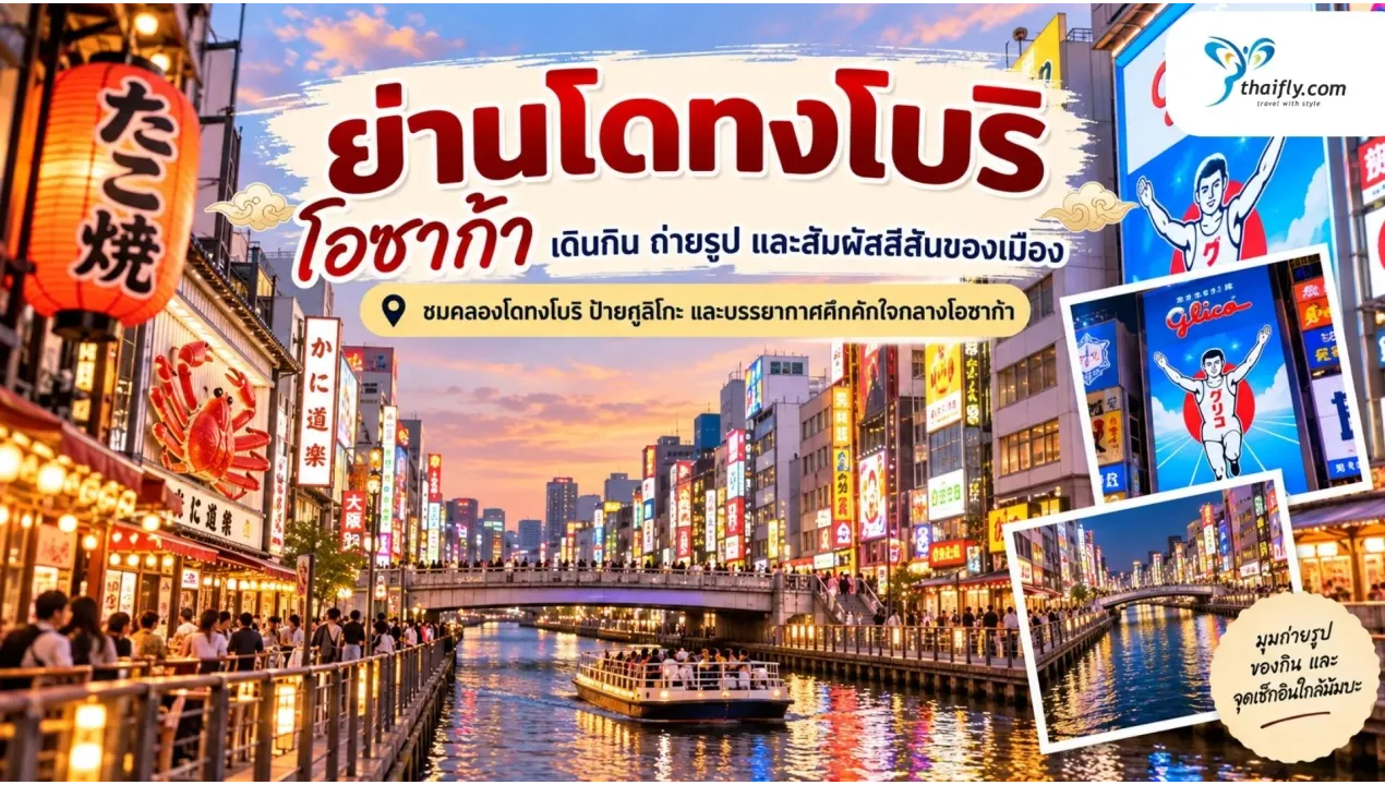 ย่านโดทงโบริ โอซาก้า เดินกิน ถ่ายรูป และสัมผัสสีสันของเมือง
