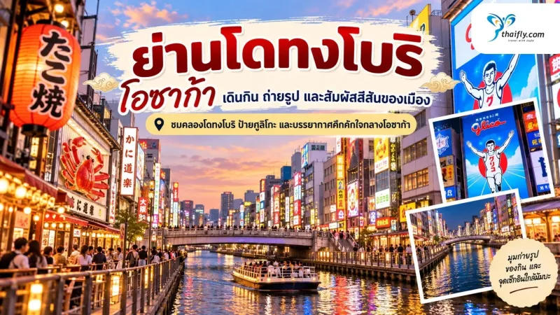 ย่านโดทงโบริ โอซาก้า เดินกิน ถ่ายรูป และสัมผัสสีสันของเมือง
