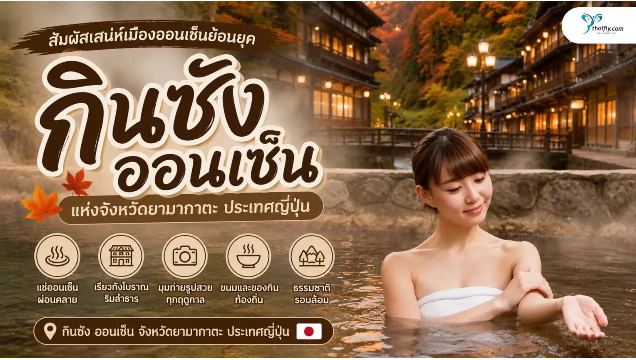 กินซัง ออนเซ็น (Ginzan Onsen) เมืองออนเซ็นย้อนยุคกลางหุบเขาที่เต็มไปด้วยเสน่ห์
