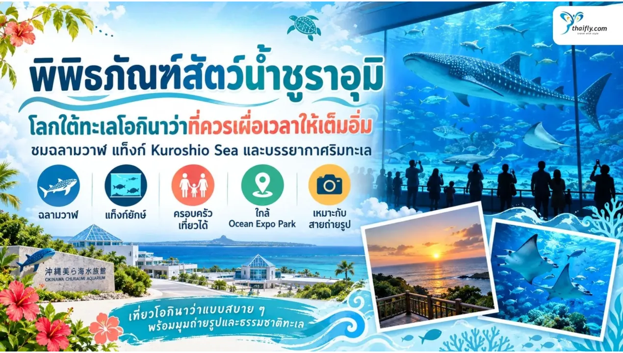 พิพิธภัณฑ์สัตว์น้ำชูราอุมิ โอกินาว่า โลกใต้ทะเลที่ควรเผื่อเวลาให้เต็มอิ่ม
