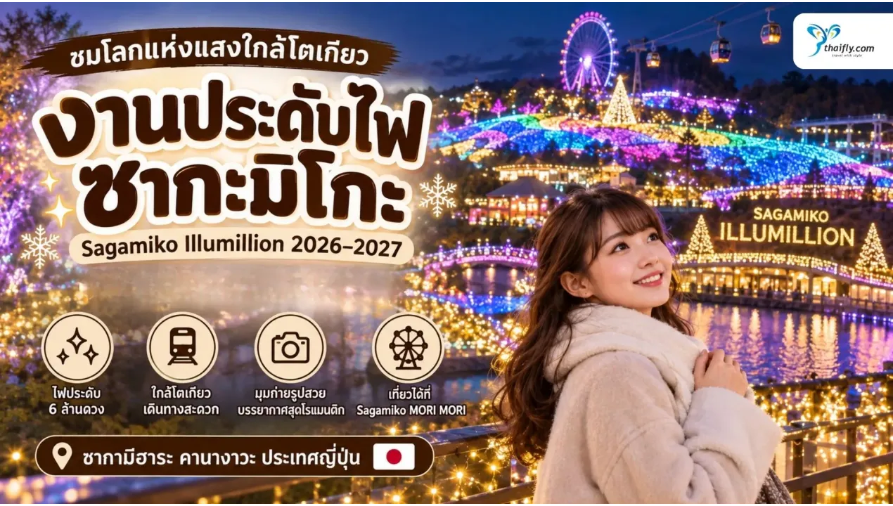งานประดับไฟซากะมิโกะ Sagamiko Illumillion ชมโลกแห่งแสงใกล้โตเกียว