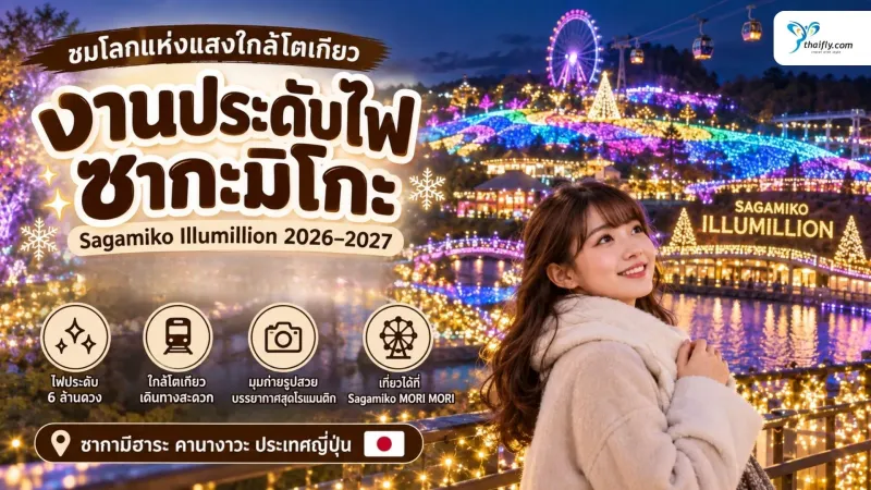 งานประดับไฟซากะมิโกะ Sagamiko Illumillion ชมโลกแห่งแสงใกล้โตเกียว