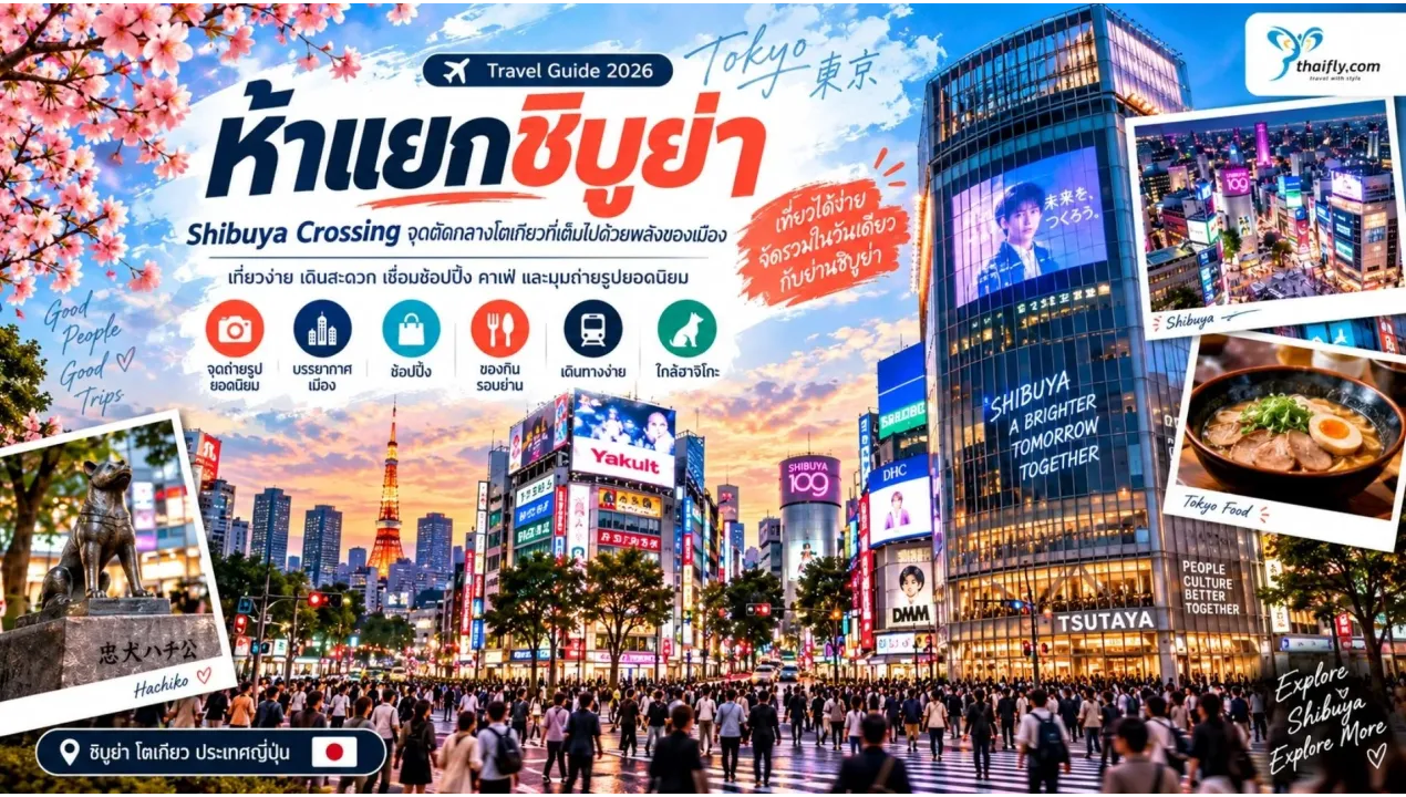 ห้าแยกชิบูย่า รู้จัก Shibuya Crossing ก่อนเดินกลางโตเกียว