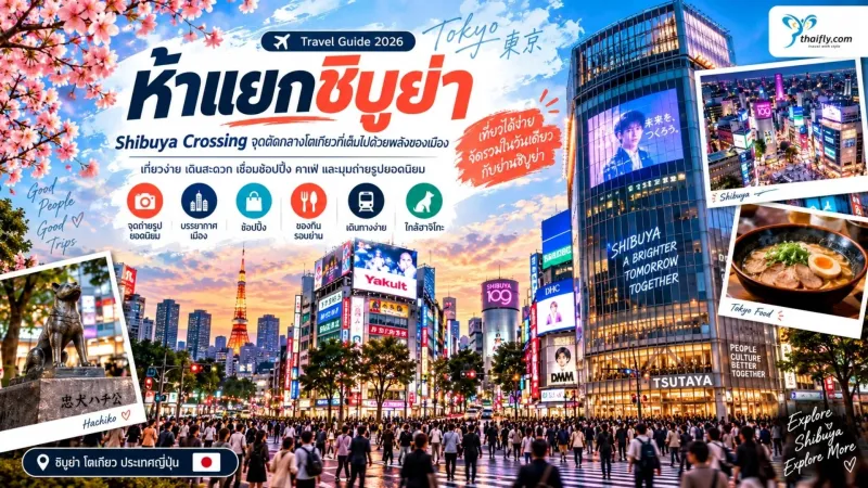 ห้าแยกชิบูย่า รู้จัก Shibuya Crossing ก่อนเดินกลางโตเกียว