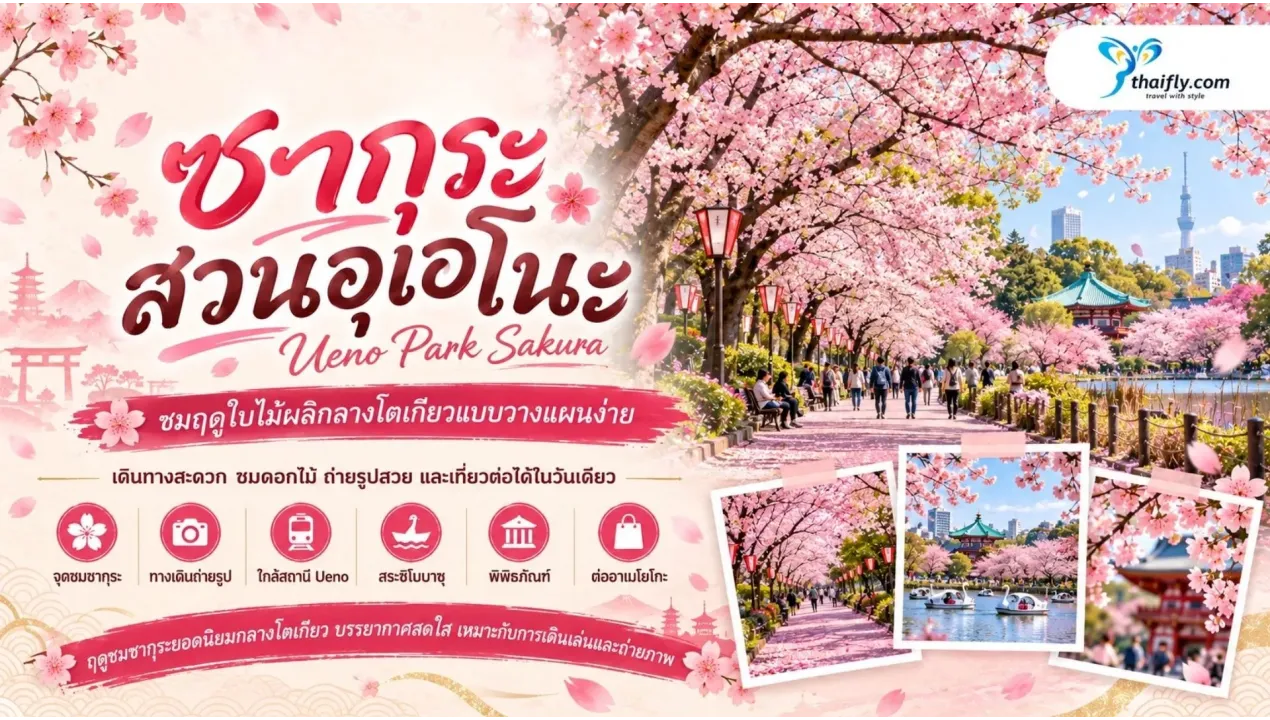 ซากุระสวนอุเอโนะ ชมฤดูใบไม้ผลิกลางโตเกียวแบบวางแผนง่าย