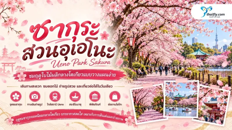 ซากุระสวนอุเอโนะ ชมฤดูใบไม้ผลิกลางโตเกียวแบบวางแผนง่าย