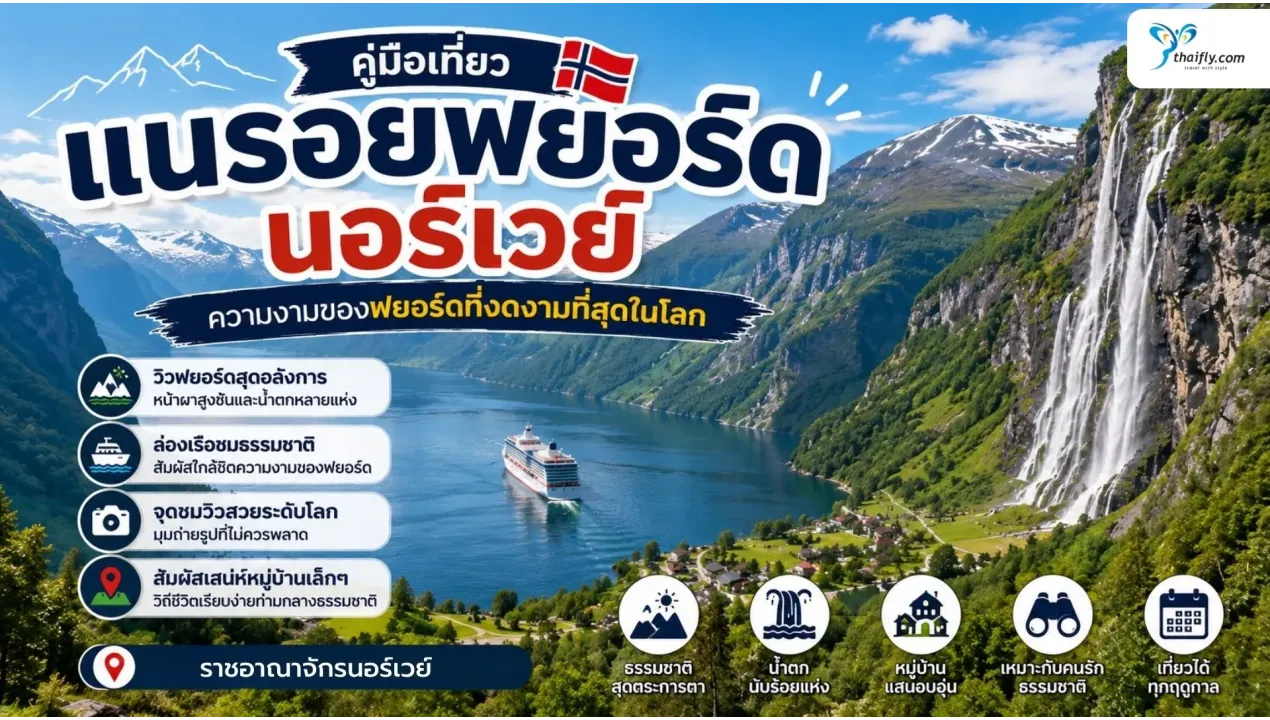 แนรอยฟยอร์ด (Nærøyfjord) อยู่ที่ไหน? รู้จักฟยอร์ดมรดกโลกที่สวยสงบของนอร์เวย์