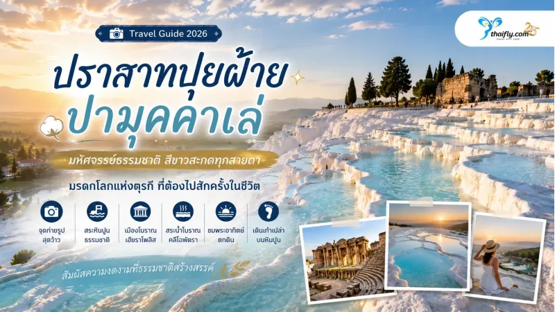 ปราสาทปุยฝ้าย ปามุคคาเล่ มหัศจรรย์ธรรมชาติสีขาวแห่งตุรกี