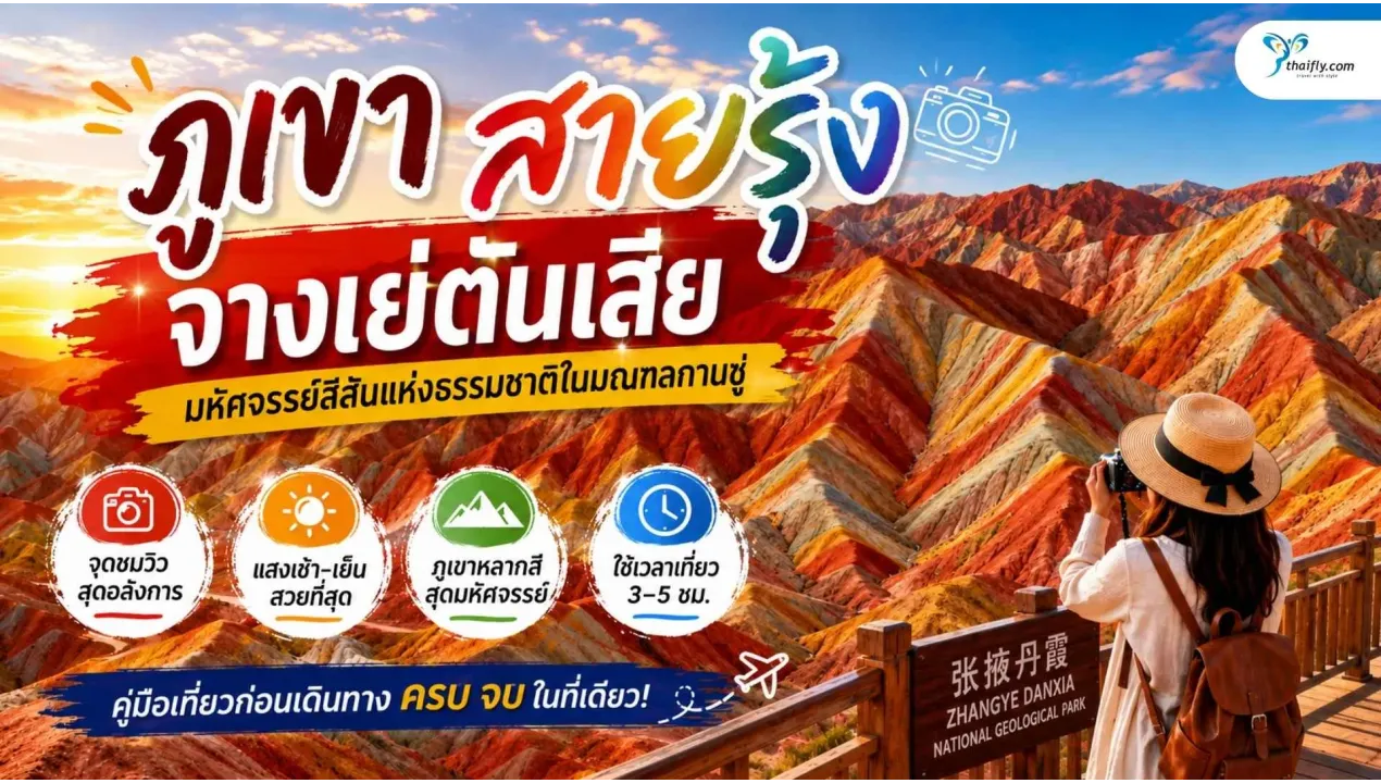 ภูเขาสายรุ้งจางเย่ตันเสีย (Zhangye Danxia) มหัศจรรย์สีสันแห่งธรรมชาติในมณฑลกานซู่