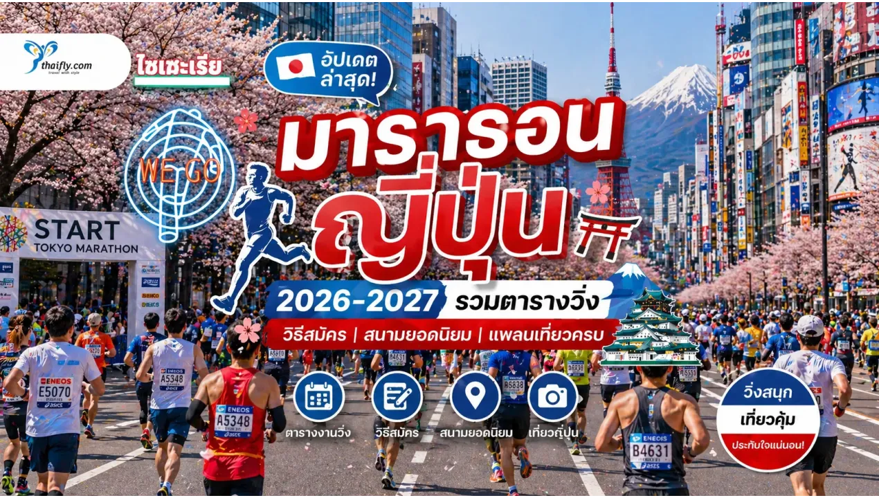 มาราธอนญี่ปุ่น 2026–2027 รวมตารางวิ่งญี่ปุ่น พร้อมลิงก์สมัครและวิธีวางแผนทริป