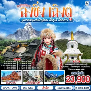 ทัวร์จีน ฉงชิ่ง เฉิงตู อุทยานหลุมบ่อฟ้าอู่หลง สี่ดรุณี ปี้เผิงโกว 7วัน 5คืน บิน FD