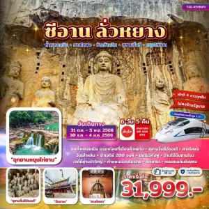 ทัวร์จีน ซีอาน ลั่วหยาง [OCT-DEC] 6วัน 5คืน บิน FD
