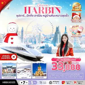 ทัวร์จีน ปักกิ่ง ฮาร์บิน (ซุปตาร์ ปักกิ่ง ฮาร์บิน หมู่บ้านหิมะหนาวสุดขั้ว) [DEC] 7วัน 5คืน บิน VZ