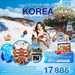 ทัวร์เกาหลี โซล อินชอน สวนสนุกเอเวอร์แลนด์ สกีรีสอร์ท 5วัน 3คืน บิน BX