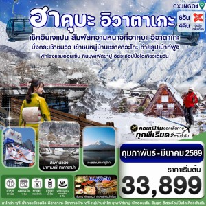 ทัวร์ญี่ปุ่น ฮาคุบะ อิวาตาเกะ ฟูจิ โตเกียว 6วัน 4คืน บิน XJ