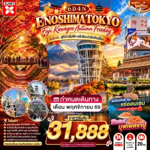 ทัวร์ญี่ปุ่น โตเกียว (ซุปตาร์ ฟูจิว้าวไม่พัก เอโนชิมะน่ารักเกินเรื่อง) 6วัน 4คืน บิน XJ