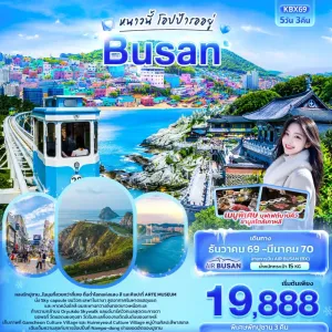 ทัวร์เกาหลี ปูซาน วัดแฮดงยงกุงซา รถไฟจิ๋วสกายแคปซูล ชายหาดแฮอุนแด 5วัน 3คืน บิน BX