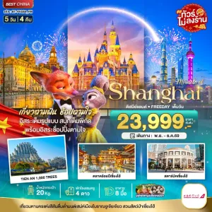 ทัวร์จีน เซี่ยงไฮ้ ดิสนีย์แลนด์ ถนนนานกิง ไม่ลงร้าน 5วัน 4คืน บิน FM