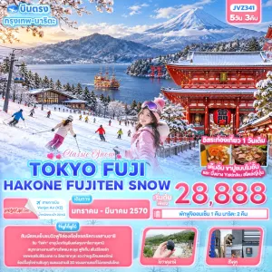 ทัวร์ญี่ปุ่น โตเกียว ฟูจิ ล่องเรือโจรสลัดชมทะเลสาบอาชิ หุบเขาโอวาคุดานิ Free Day 5วัน 3คืน บิน VZ