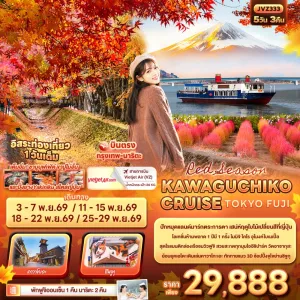 ทัวร์ญี่ปุ่น โตเกียว คาวาโกะเอะ อุโมงค์เมเปิ้ล ฟูจิ 5วัน 3คืน บิน VZ
