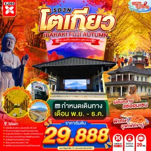 ทัวร์ญี่ปุ่น โตเกียว ใบไม้เปลี่ยนสี (ซุปตาร์ แดงก็จึ้ง เหลืองก็ว้าว ฟูจิยาวไป ยาวไป) 5วัน 3คืน บิน XJ
