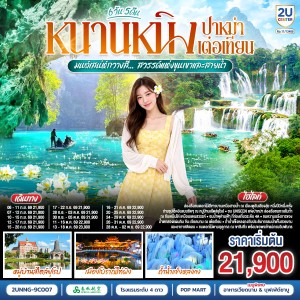 ทัวร์จีน หนานหนิง ปาหม่า เต๋อเทียน หมู่บ้านสไตล์ยุโรป เมืองโบราณไท่ผิง ถ้ำน้ำแข็งหลงกง 6วัน 5คืน 9C