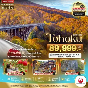 ทัวร์ญี่ปุ่น เซนได โตเกียว ใบไม้เปลี่ยนสี 8วัน 5คืน บิน JL