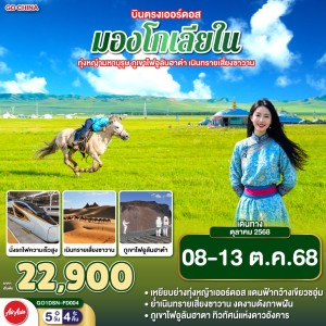 ทัวร์จีน มองโกเลียใน เออร์ดอส ภูเขาไฟอูลันฮาต๋า เนินทรายเสี่ยงซาวาน 5วัน 4คืน บิน FD