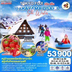 ทัวร์ญี่ปุ่น โตเกียว ทาคายาม่า มัตสึโมโต้ นาโกย่า สกีรีสอร์ท 6วัน 4คืน บิน TG