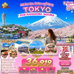 ทัวร์ญี่ปุ่น โตเกียว (เรียล โตเกียว ฤดูนี้ สีชมพู) 6วัน 4คืน บิน XJ
