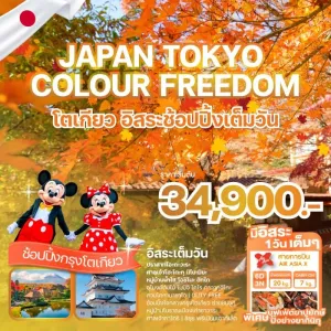 ทัวร์ญี่ปุ่น โตเกียว ฟูจิ ใบไม้ใบเปลี่ยนสี (JAPAN TOKYO COLOUR FREEDOM) 6วัน 3คืน บิน XJ