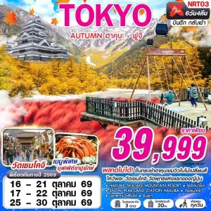 ทัวร์ญี่ปุ่น โตเกียว ฮาคุบะ ฟูจิ (TOKYO AUTUMN ฮาคุบะ - ฟูจิ) 6วัน 4คืน บิน XJ