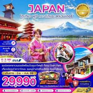 ทัวร์ญี่ปุ่น โตเกียว ฟูจิ คามาคุระ ลาเวนเดอร์ 6วัน 3คืน บิน NH