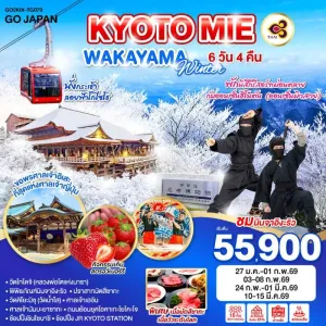 ทัวร์ญี่ปุ่น โอซาก้า นารา เกียวโต กระเช้าลอยฟ้าโกไซโช 6วัน 4คืน บิน TG