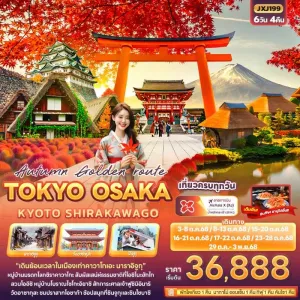 ทัวร์ญี่ปุ่น โอซาก้า โตเกียว เกียวโต คาวาโกเอะ หมู่บ้านชิราคาวาโกะ 6วัน 4คืน บิน XJ