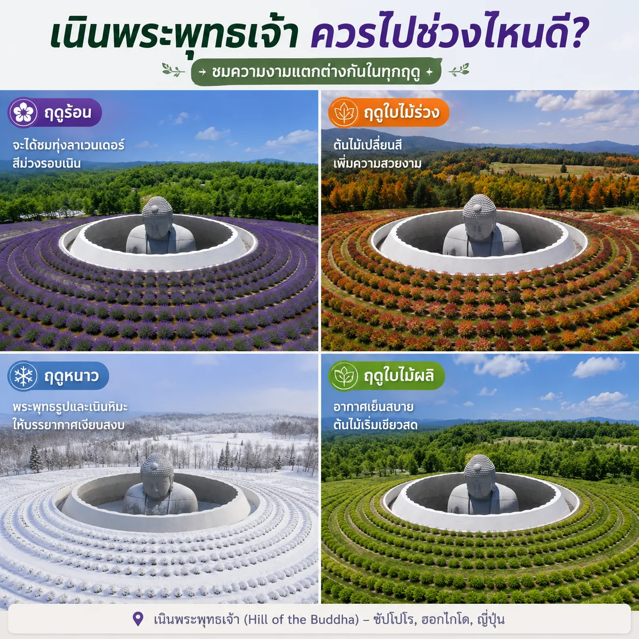 เนินพระพุทธเจ้าควรไปช่วงไหนดี?