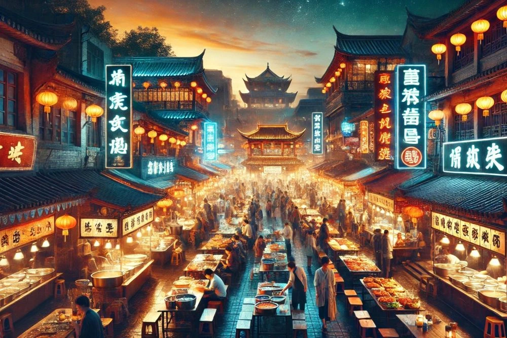 ตลาดกลางคืนเฉิงตู (Chengdu Night Market)